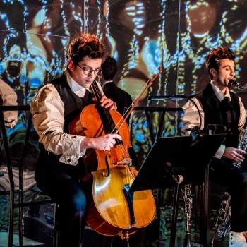Viktor på cello och Blagoj på klarinett