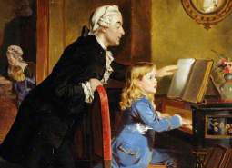 Mozart spelar piano som pojke